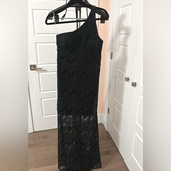 Seductions Asymmetrical Long Gown - Picture 1 of 3